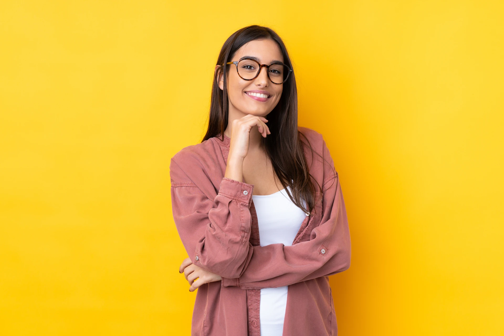 Close up photo of a person wearing yellow